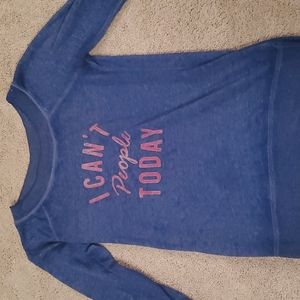 I Can't People Today oversized boat neck sweatshirt Maurices Small